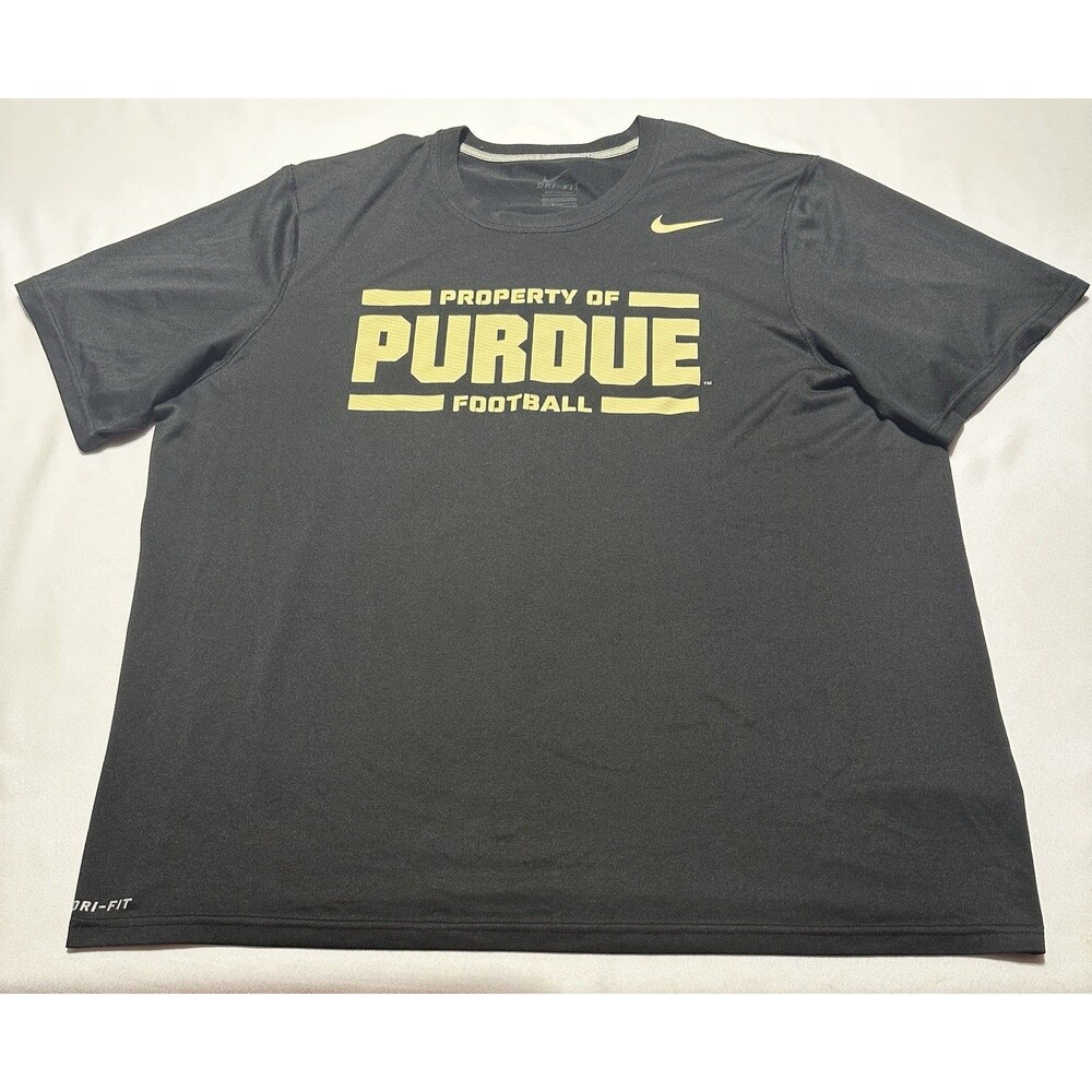 Purdue Boilermakers Football Nike Dri Fit Shirt Mens Size XL Black NCAA *READ